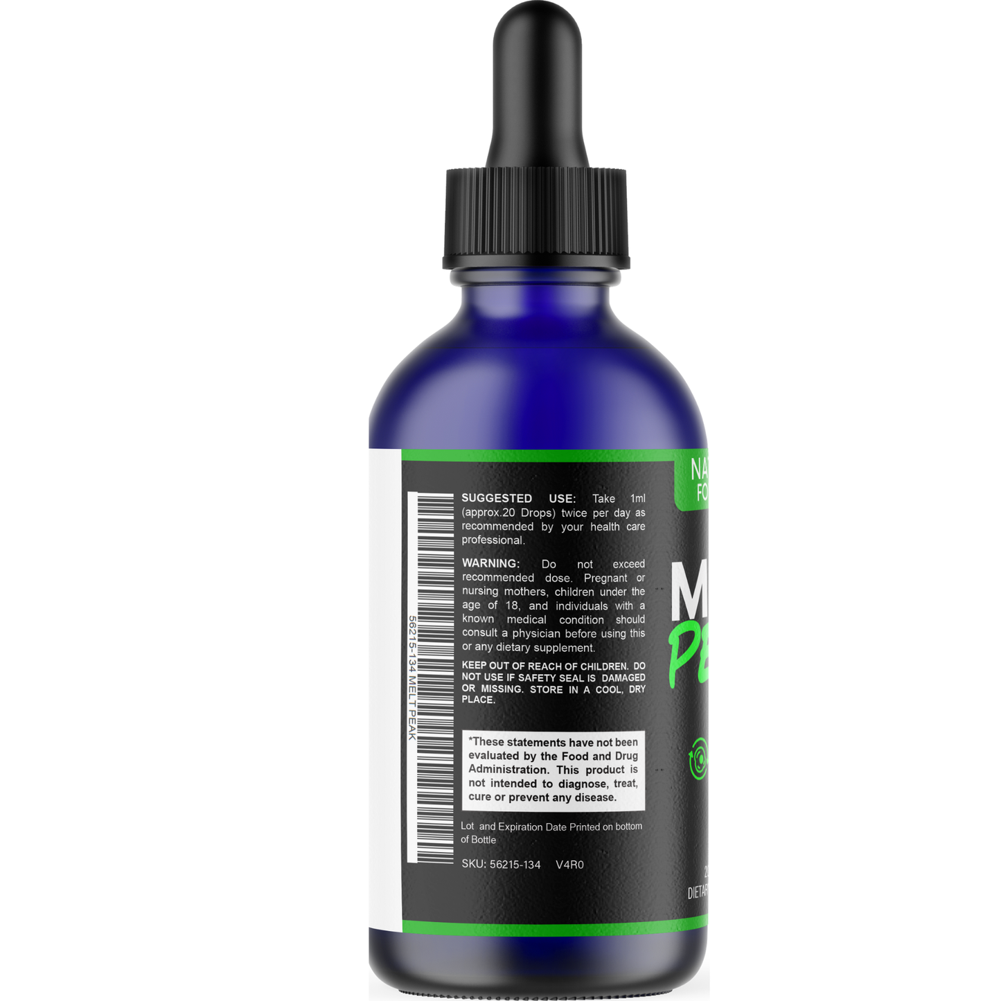 Melt Peak (12 Pack) Natural Formula – Liquid Metabolism Support Drops, Fast-Absorbing Daily Wellness Supplement