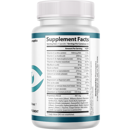Retina Clear Capsules, RetinaClear Eye Health Support 60 Capsules