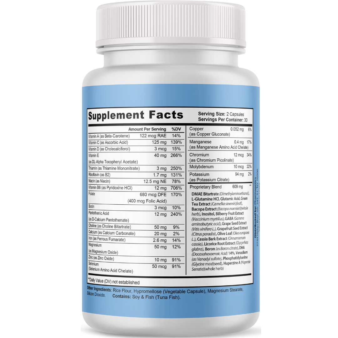 Memyts Healthy Brain Support Formula, Cognitive Supplement 60 Capsules