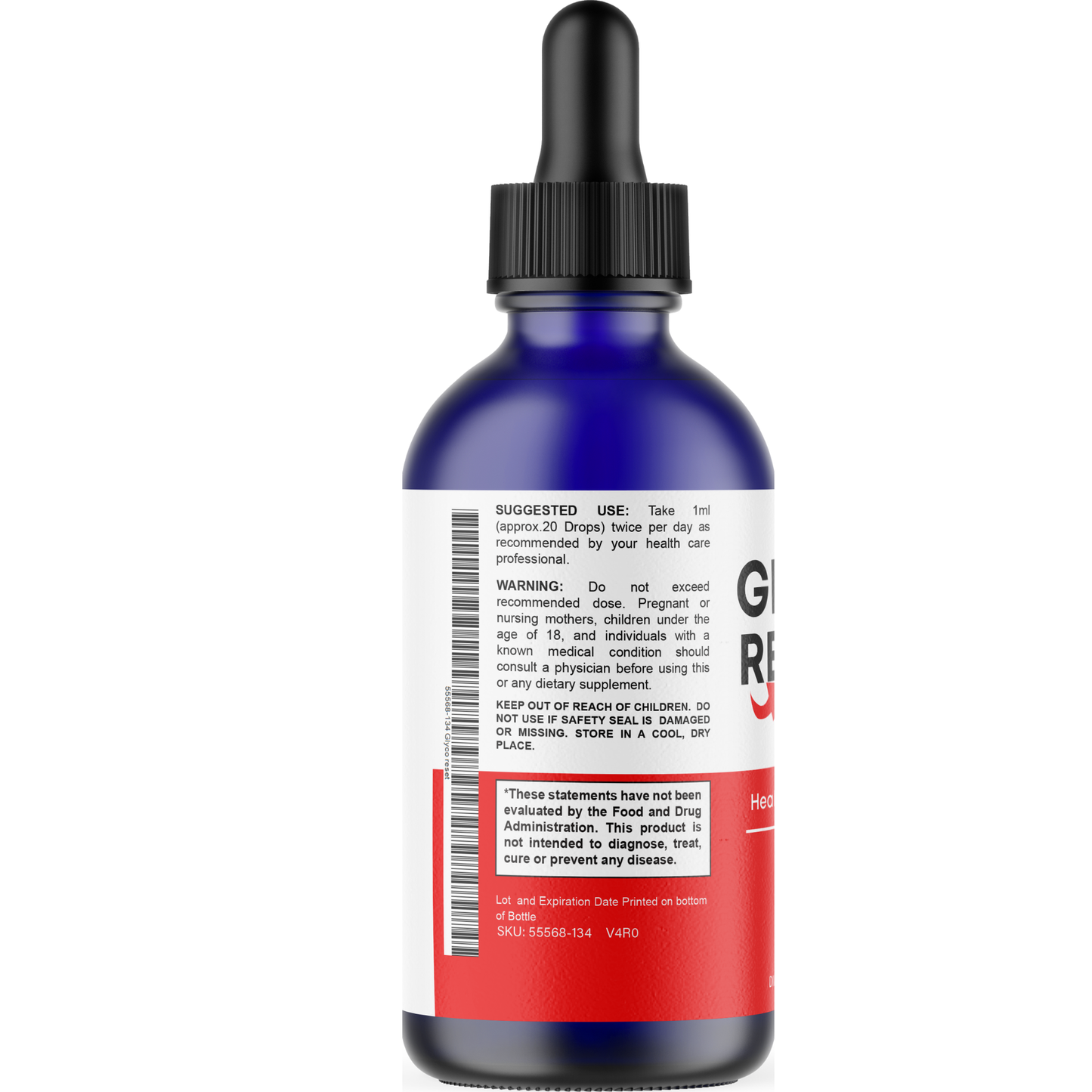 GLYCO RESET+ (12 Pack) Liquid Drops – Advanced Metabolic Wellness Formula with L-Arginine HCl, L-Glutamine & L-Tryptophan – Daily Liquid Supplement – Natural Lemon Flavor