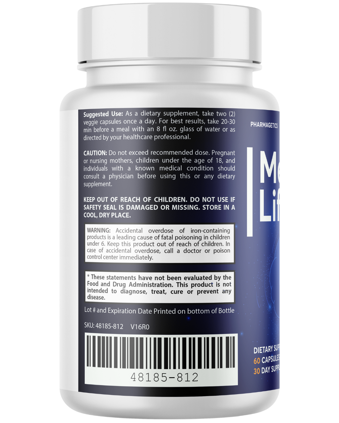 Memory Lift Brain Health Support Supplement 60 Capsules
