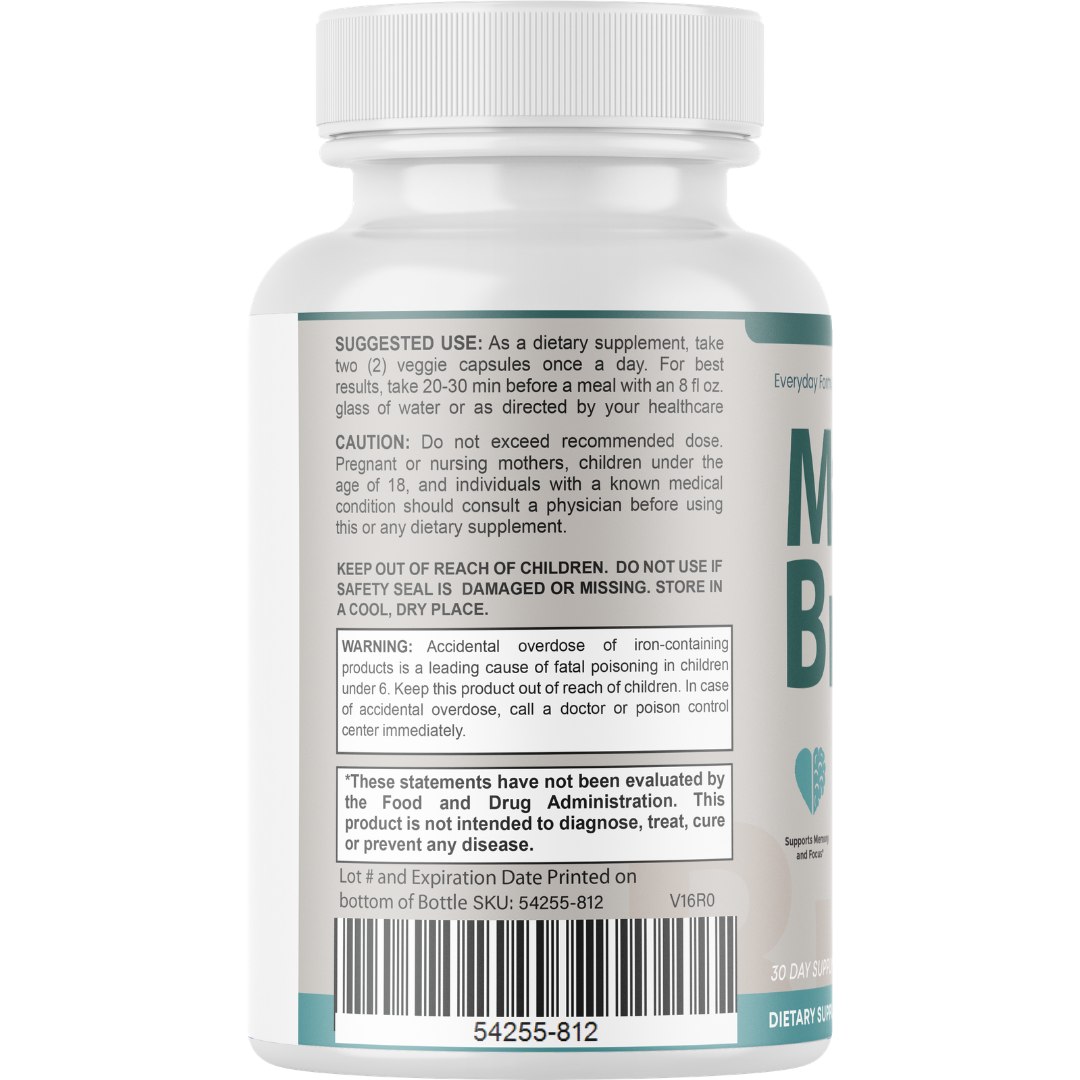 Max Brain, Brain Health Support Supplement 60 Capsules