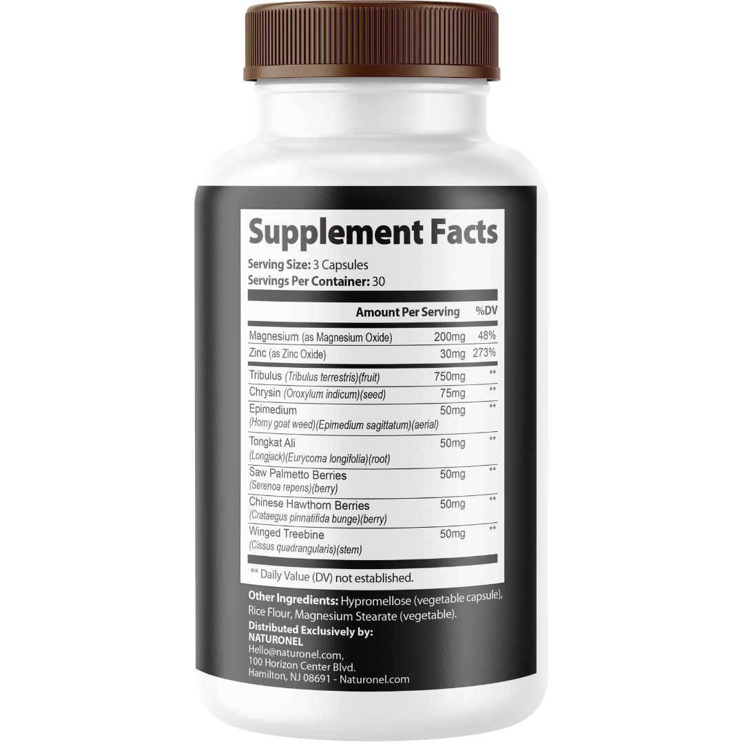 APEX T-Booster (4 Pack) – Men's Performance & Vitality Supplement with Tongkat Ali, Tribulus Terrestris, Zinc & Magnesium – Supports Strength, Stamina & Energy