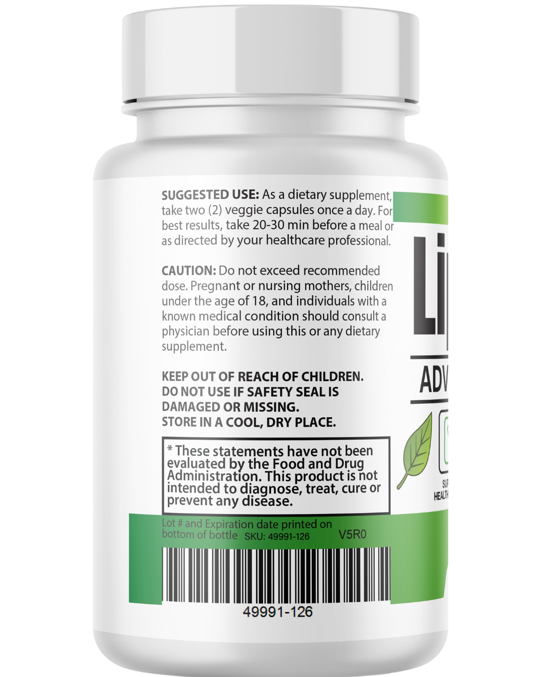 Lipo Ease Healthy Weight Loss Support, Fat Burning Supplement 60 Capsules