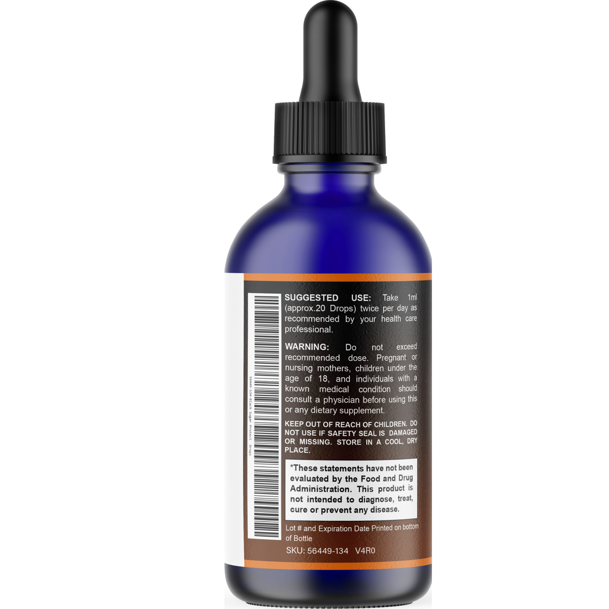 Black Sugar Protect (12 Pack) – Daily Liquid Amino Acid Formula – L-Arginine HCl, L-Glutamine & L-Tryptophan