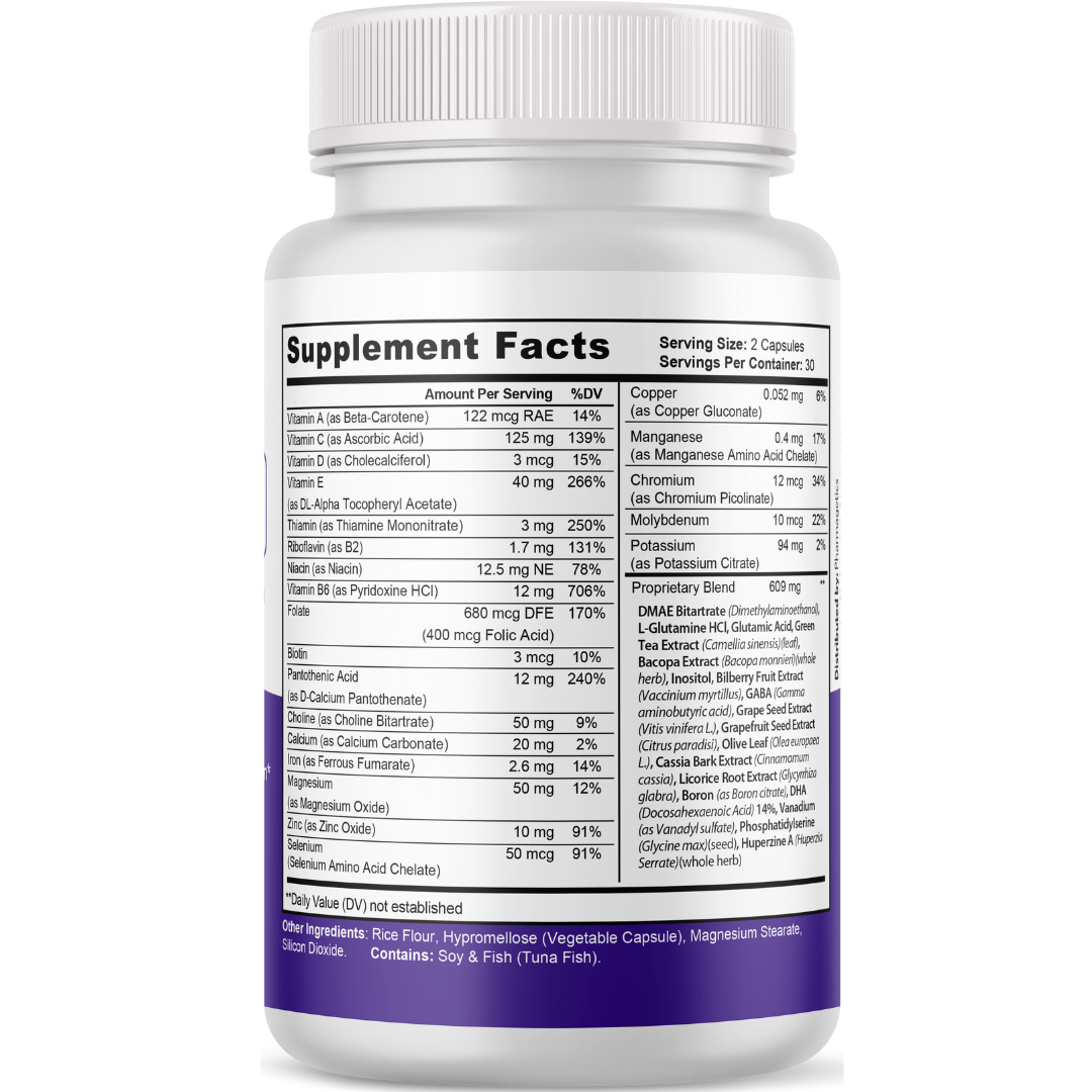 Memo Tril Brain Health Support Supplement 60 Capsules