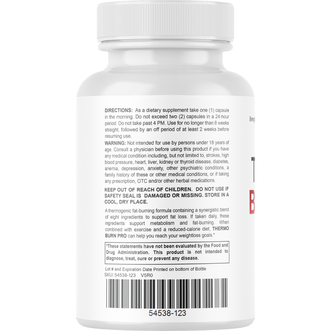 Thermo Burn Pro Advanced Energy & Fitness Supplement 60 Capsules