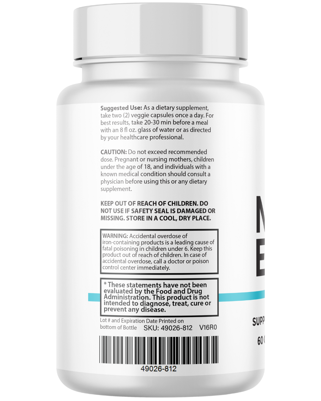 Neuro Elite 1000MG Cognitive & Brain Health Support Supplement 60 Capsules