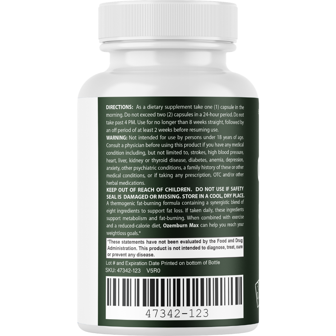OzemBurn Max Weight Management Support, Fat Loss Formula 60 Capsules