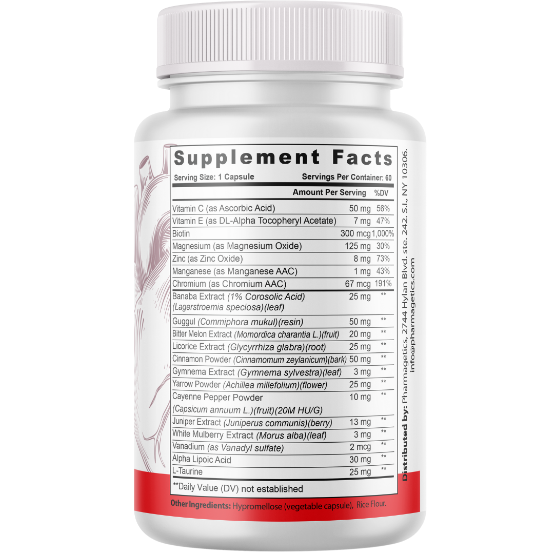 Glyco Balancer Glycogen Control for Blood Pressure + Sugar Support  60 Capsules