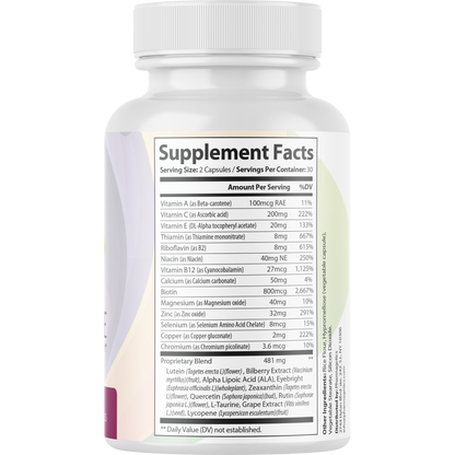 Provisine Vision and Eye Health Support Supplement 60 Capsules