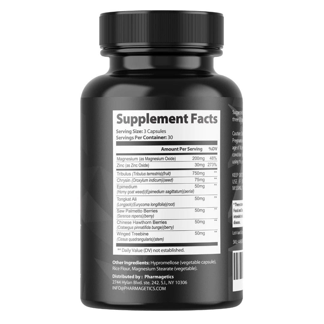 Vaso Manix Male Performance Supplement, Stamina Support 90 Capsules