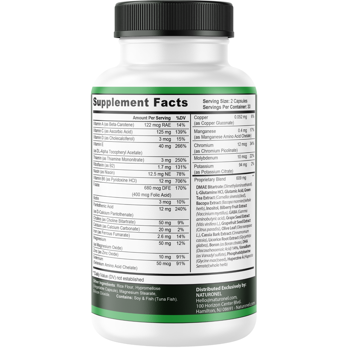 Brain Mary Advanced (4 Pack) Memory & Focus Supplement – Cognitive Support Formula with DMAE, Bacopa, Phosphatidylserine, Green Tea Extract, Vitamins & Minerals – Mental Clarity & Brain Health