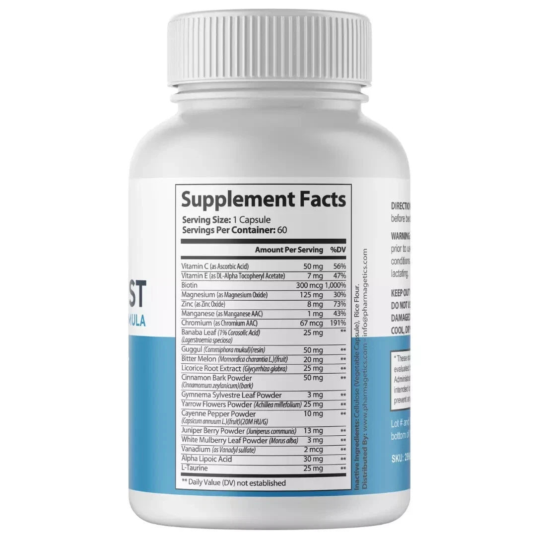 Glucotrust Complex Formula Blood Health Support Supplement 60 Capsules