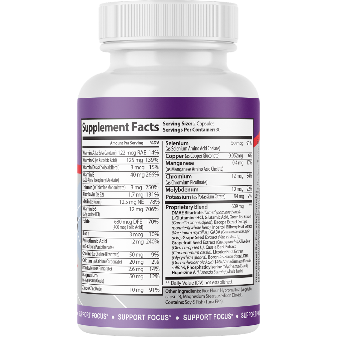 Synaptic XR Core Focus Pills to Boost Cognitive Performance 60 Capsules