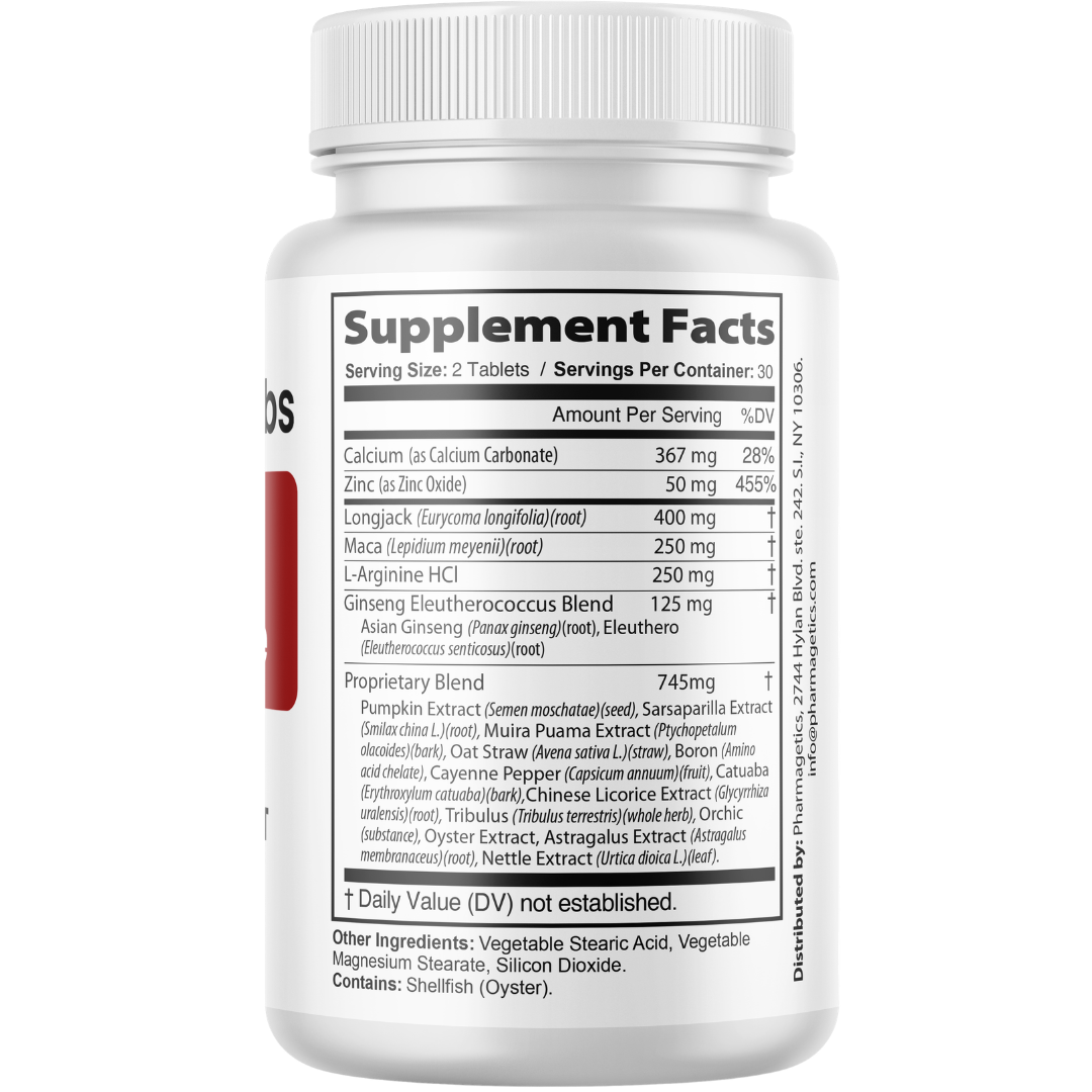 Life Support Labs Male Performance Supplement, Energy Support 60 Tablets