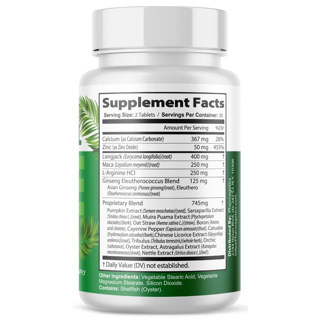 Tropical Rise Male Performance Supplement, Vitality Support 60 Tablets