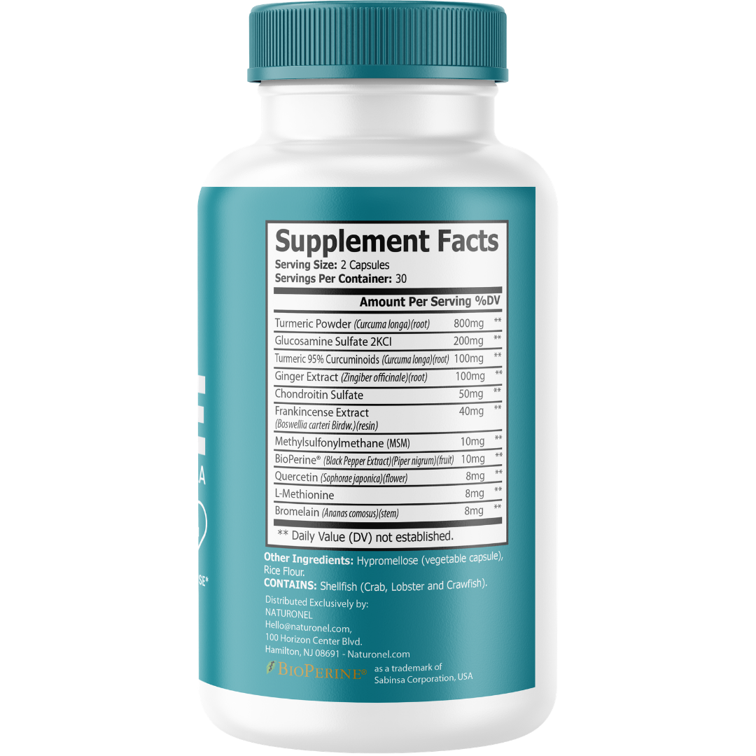 Bio Nerve Advanced Nerve Support Formula (12 Pack) – Turmeric, Glucosamine, Chondroitin, Frankincense, Ginger, MSM, BioPerine & Quercetin – Overall Wellness Support