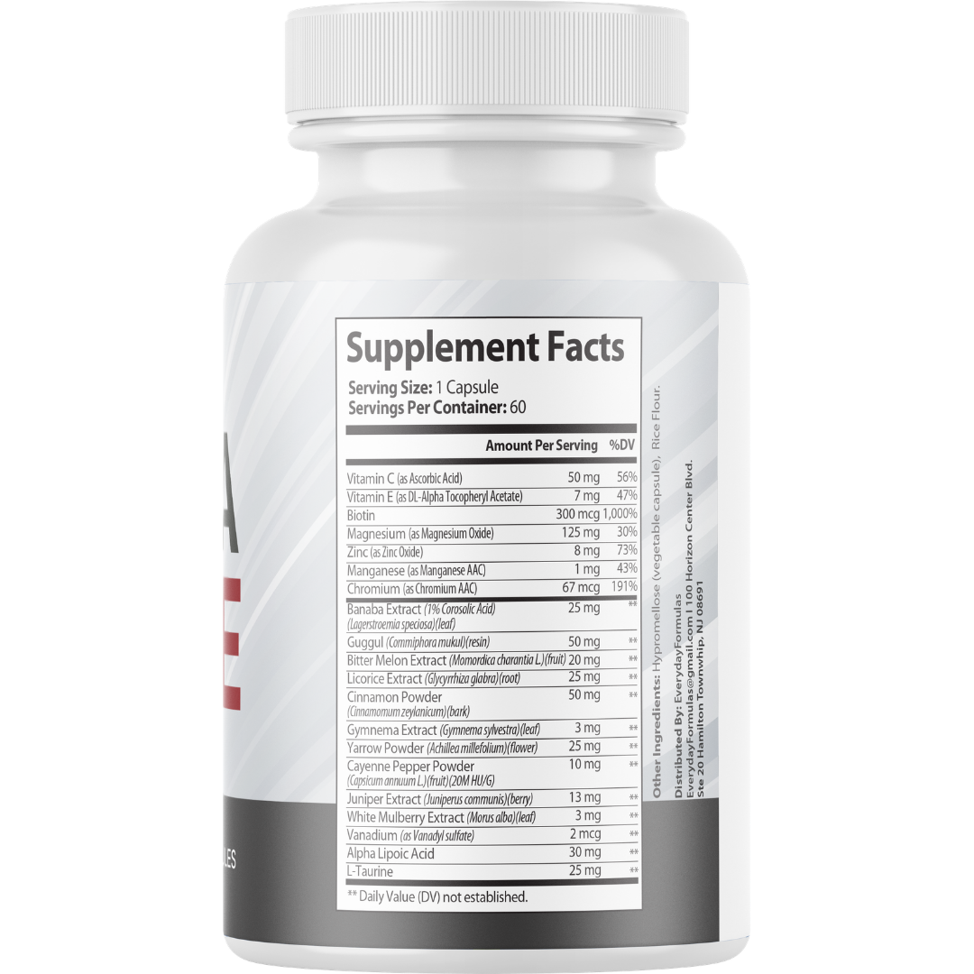 Diaba Core Blood Sugar and Glucose Support DiabaCore 60 Capsules