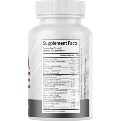 Diaba Core Blood Sugar and Glucose Support DiabaCore 60 Capsules