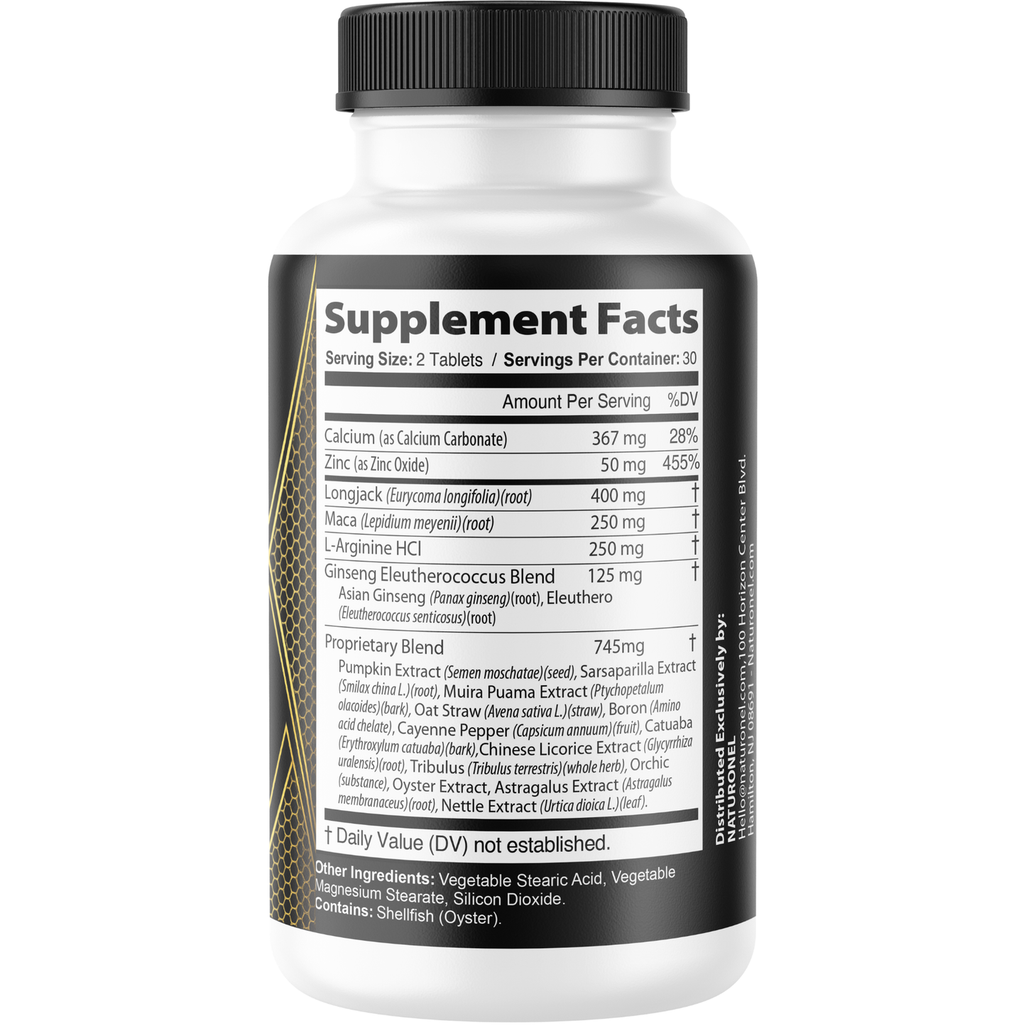 Honeyfil Premium Formula for Men (5 Pack) – Male Performance Supplement with Tongkat Ali, Maca Root, L-Arginine, Tribulus, Muira Puama, Ginseng & Zinc