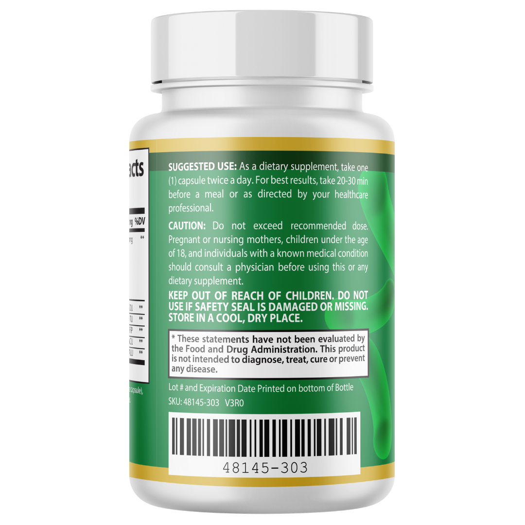 GoldenFrib Formula for Probiotic and Gut Health Support 60 Capsules
