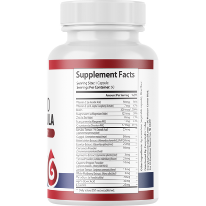 Max Blood Boost Formula Healthy Blood Sugar Supplement  60 Capsules