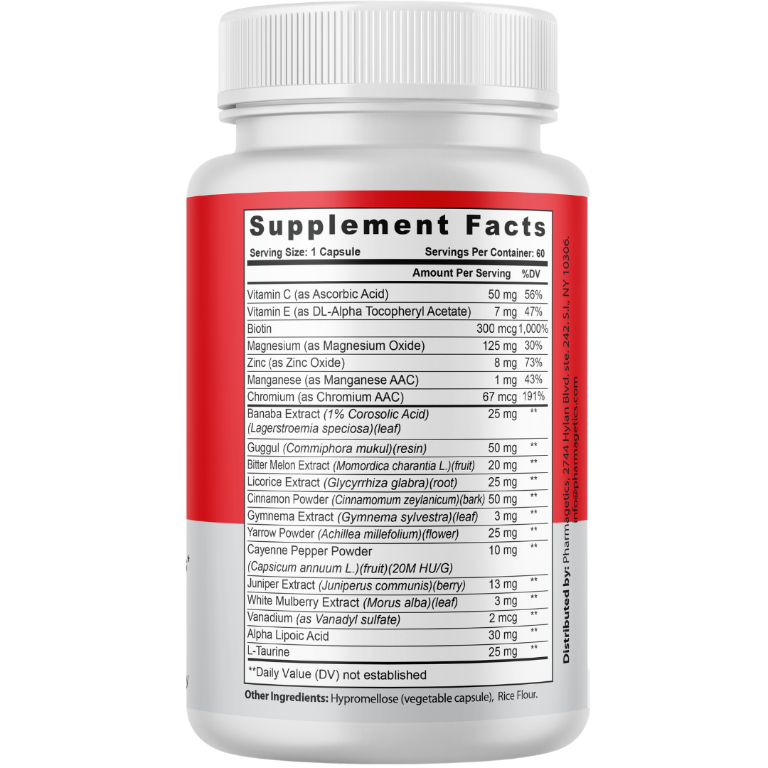 Glyco Pulse Blood Sugar Support Supplement Metabolism & Energy 60 Capsules