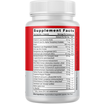 Glyco Pulse Blood Sugar Support Supplement Metabolism & Energy 60 Capsules