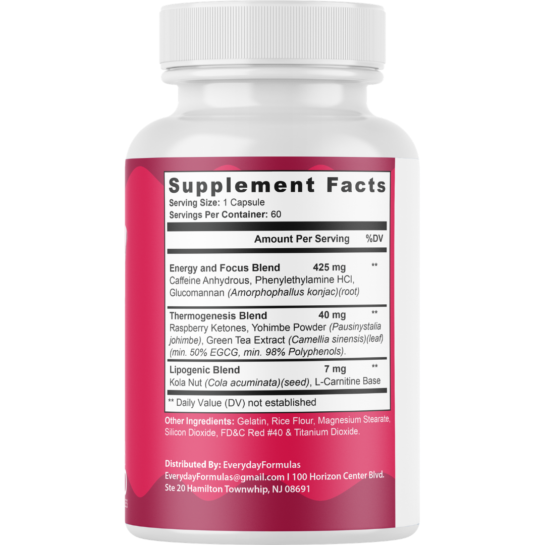 Jelly Lean Fat Burn Support Appetite Control Metabolism Boost 60 Capsules