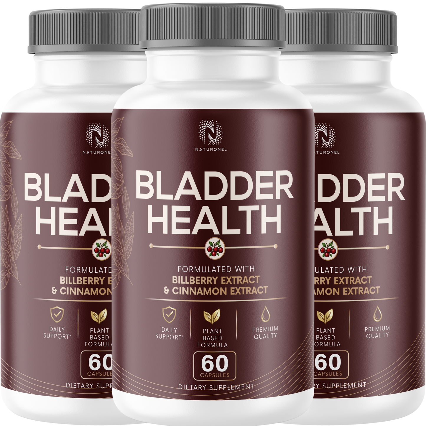 Bladder Health Supplement (3 Pack) – Advanced Urinary Tract & Daily Wellness Formula with Saw Palmetto, Pygeum, Uva Ursi, Pumpkin Seed, Bilberry, Cranberry Blend, Vitamins & Botanicals