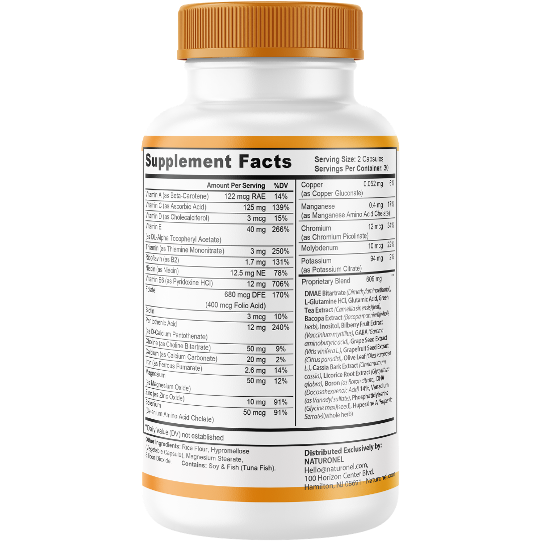 Honey Trick for Memory – Premium Brain, Memory & Focus Support Supplement with DMAE, Choline & Herbal Blend