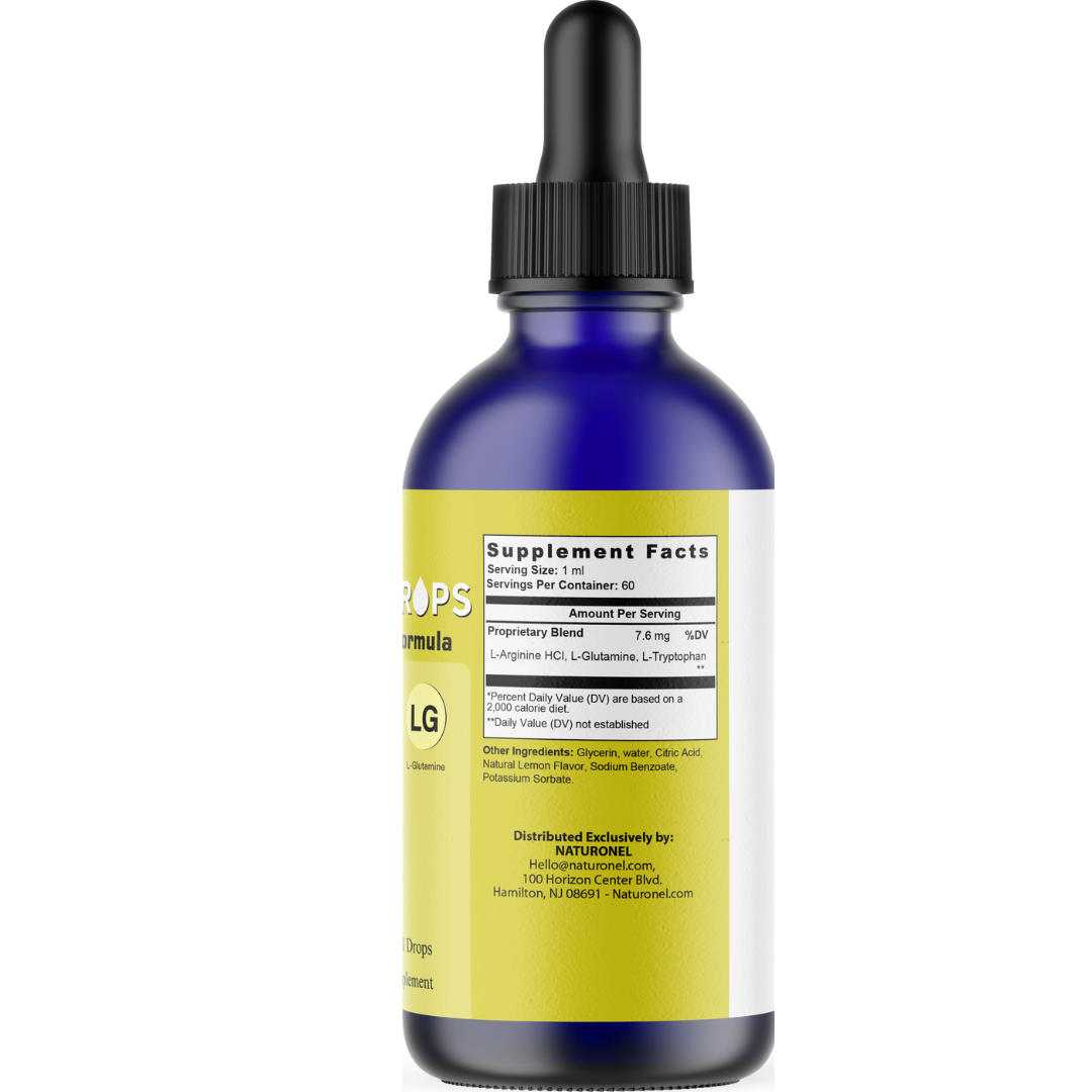 VitalDrops 3-in-1 Advanced Formula (3 Pack) – L-Arginine HCl, L-Glutamine & L-Tryptophan Liquid Drops – Lemon Flavor