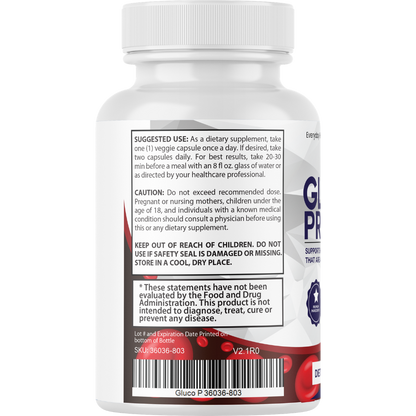 Gluco Proven Healthy Blood Sugar Support Formula 60 Capsules