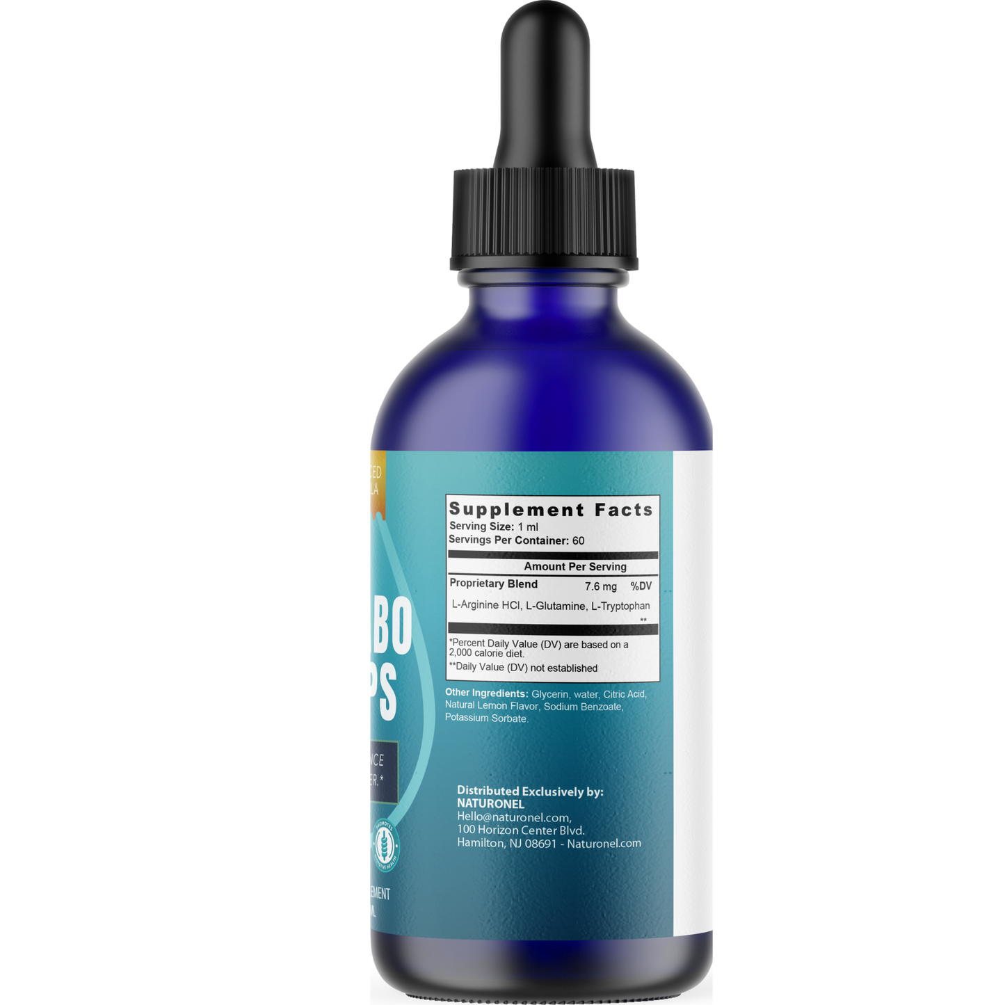 Metabo (12 Pack) Drops Liquid Dietary Supplement – Advanced Daily Wellness Formula with L-Arginine HCl, L-Glutamine & L-Tryptophan, Natural Lemon Flavor