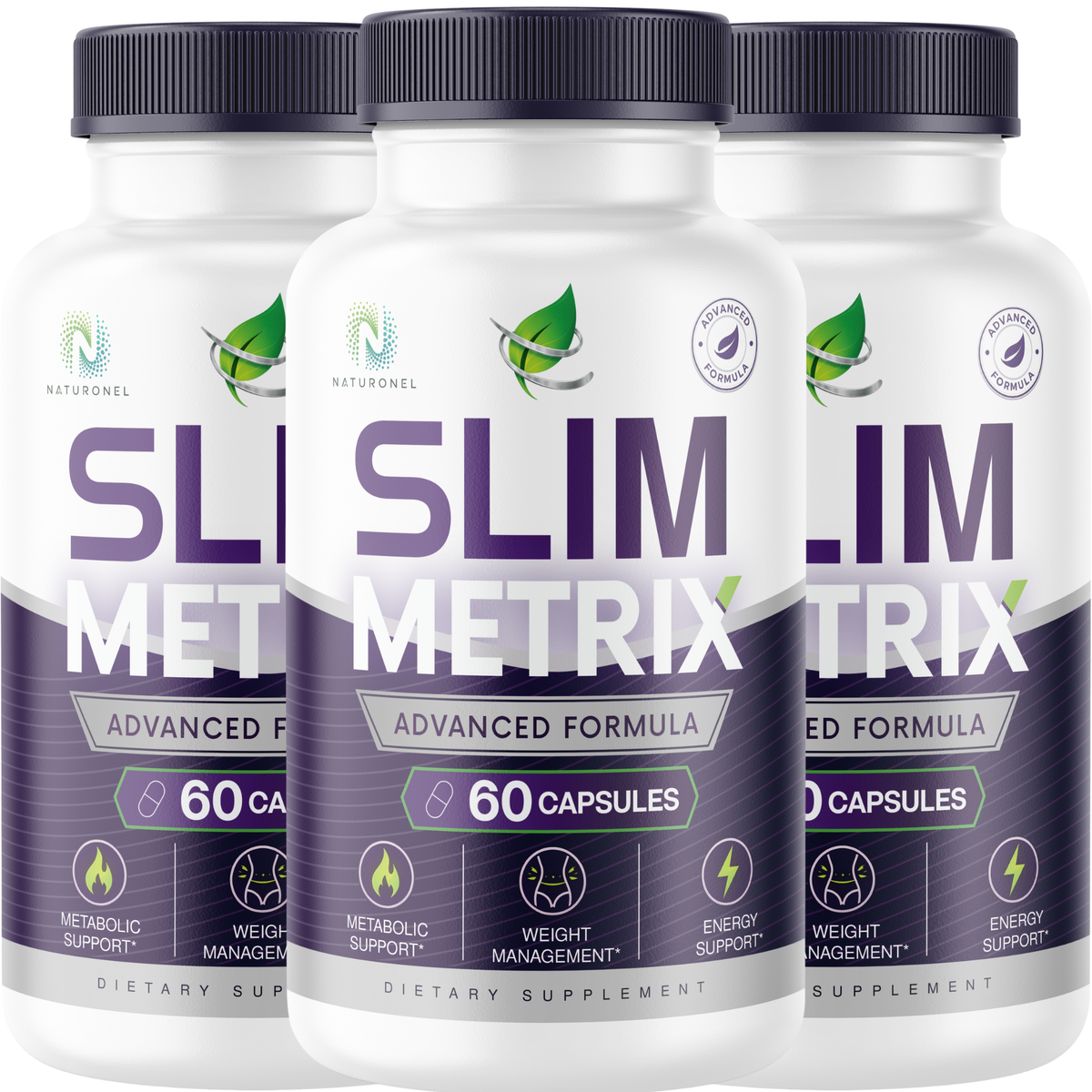Slim Metrix Advanced Weight Management Formula – Raspberry Ketones, African Mango, Apple Cider Vinegar, Green Tea Extract & Kelp, Metabolic Support Supplement, Energy Support