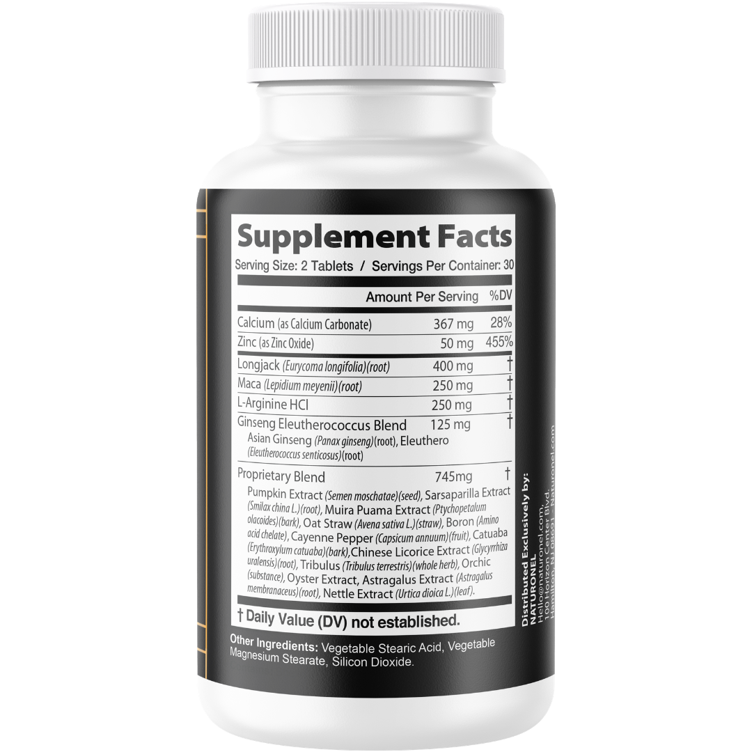 SodaPeak Premium Male Vitality Complex (2 Pack) – 400mg Longjack, 250mg Maca Root, Ginseng, Zinc & L-Arginine