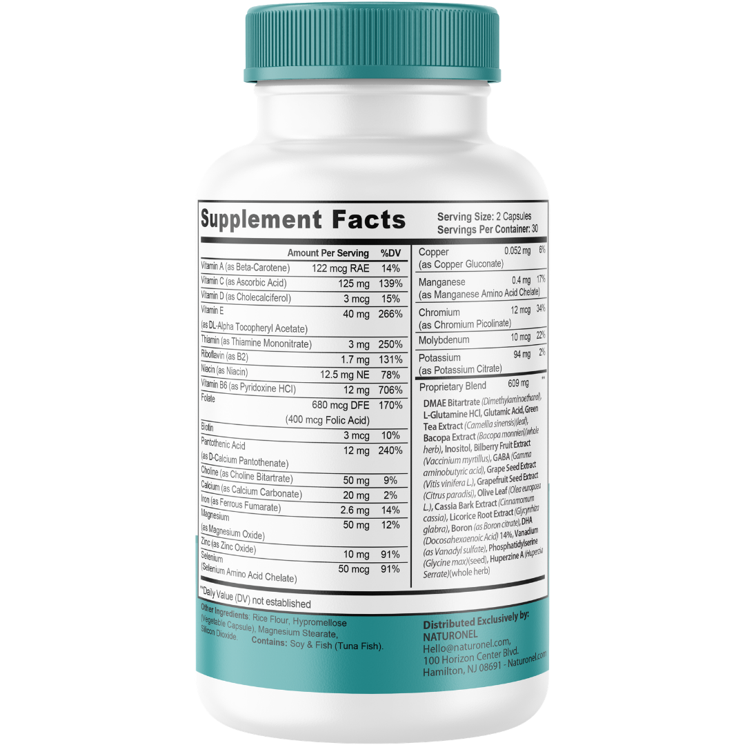 Memodyne Memory & Brain Health Supplement (2 Pack) – Advanced Nootropic Formula with DMAE, Bacopa, Huperzine A & Essential B Vitamins – Supports Focus, Clarity & Cognitive Function