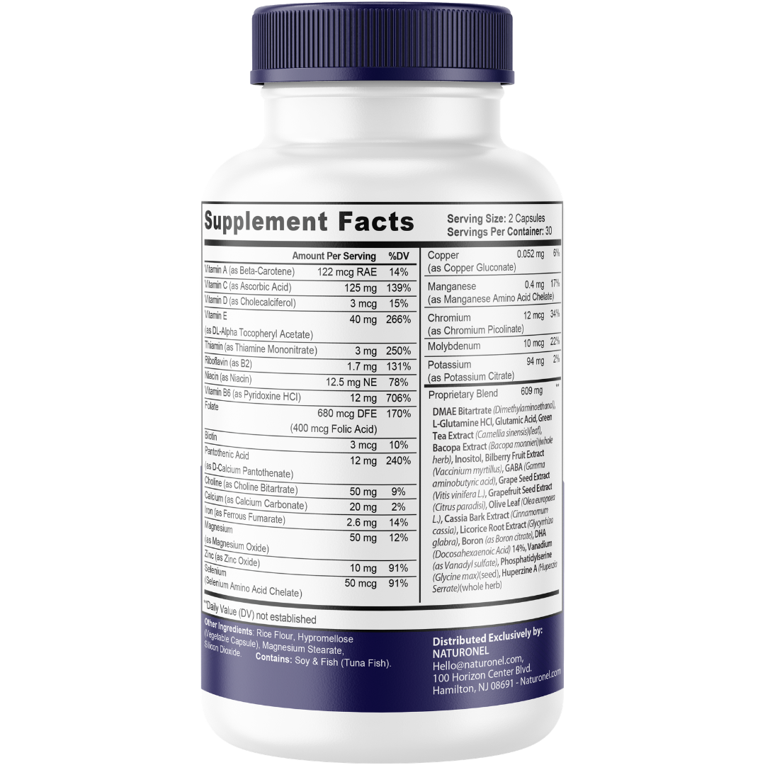 Cognizil Advanced Memory Support Supplement (12 Pack) – Brain Health, Focus & Cognitive Function with DMAE, Bacopa Monnieri, L-Glutamine & Grape Seed Extract