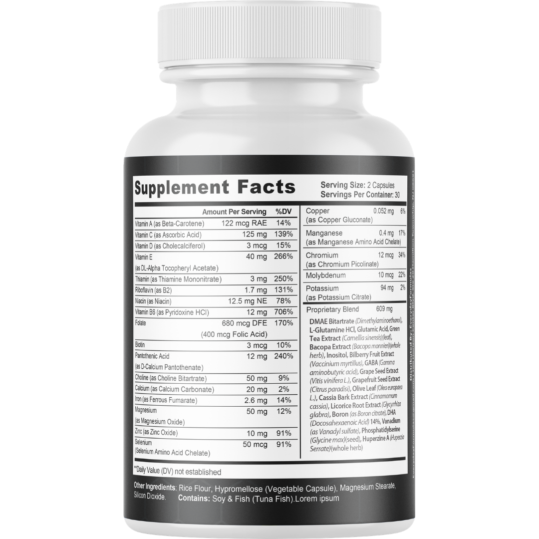 Brain Honey Memory And Clarity Support Supplement 60 Capsules