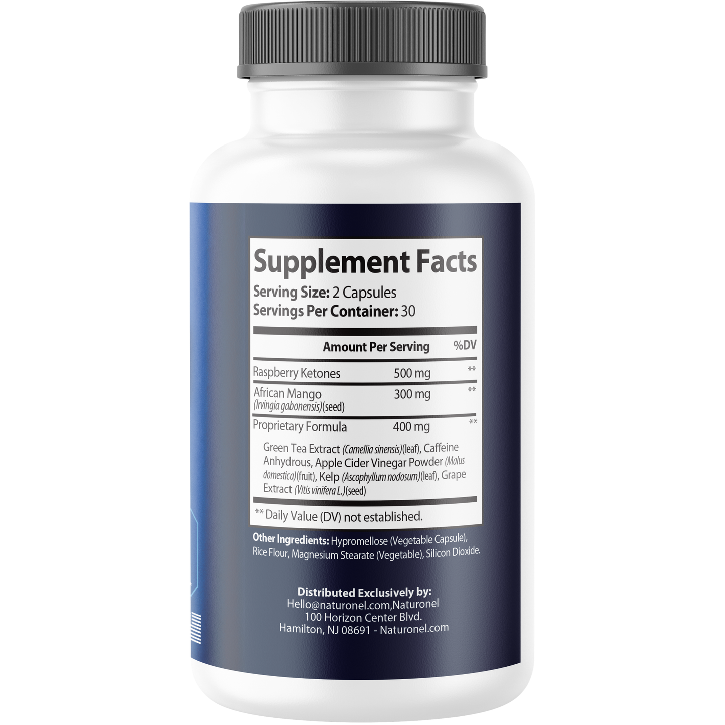 ctivated GLP-1 Daily Metabolic Support – Raspberry Ketones 500mg, African Mango 300mg, Green Tea, Apple Cider Vinegar & Kelp Blend – Energy & Weight Management Formula
