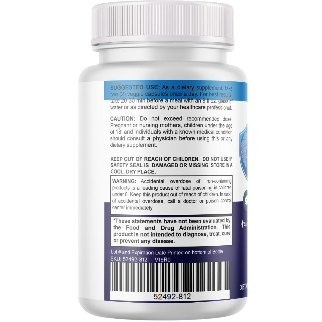 Braincept Brain & Focus Formula, Calm Nervous System Support 60 Capsules