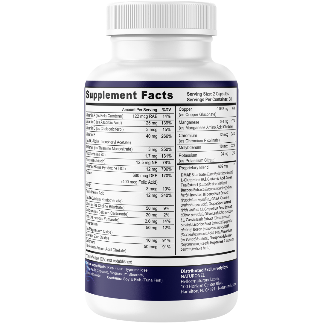 MemoFix Brain & Memory Support (2 Pack) – Cognitive, Focus, Concentration & Mental Clarity Formula