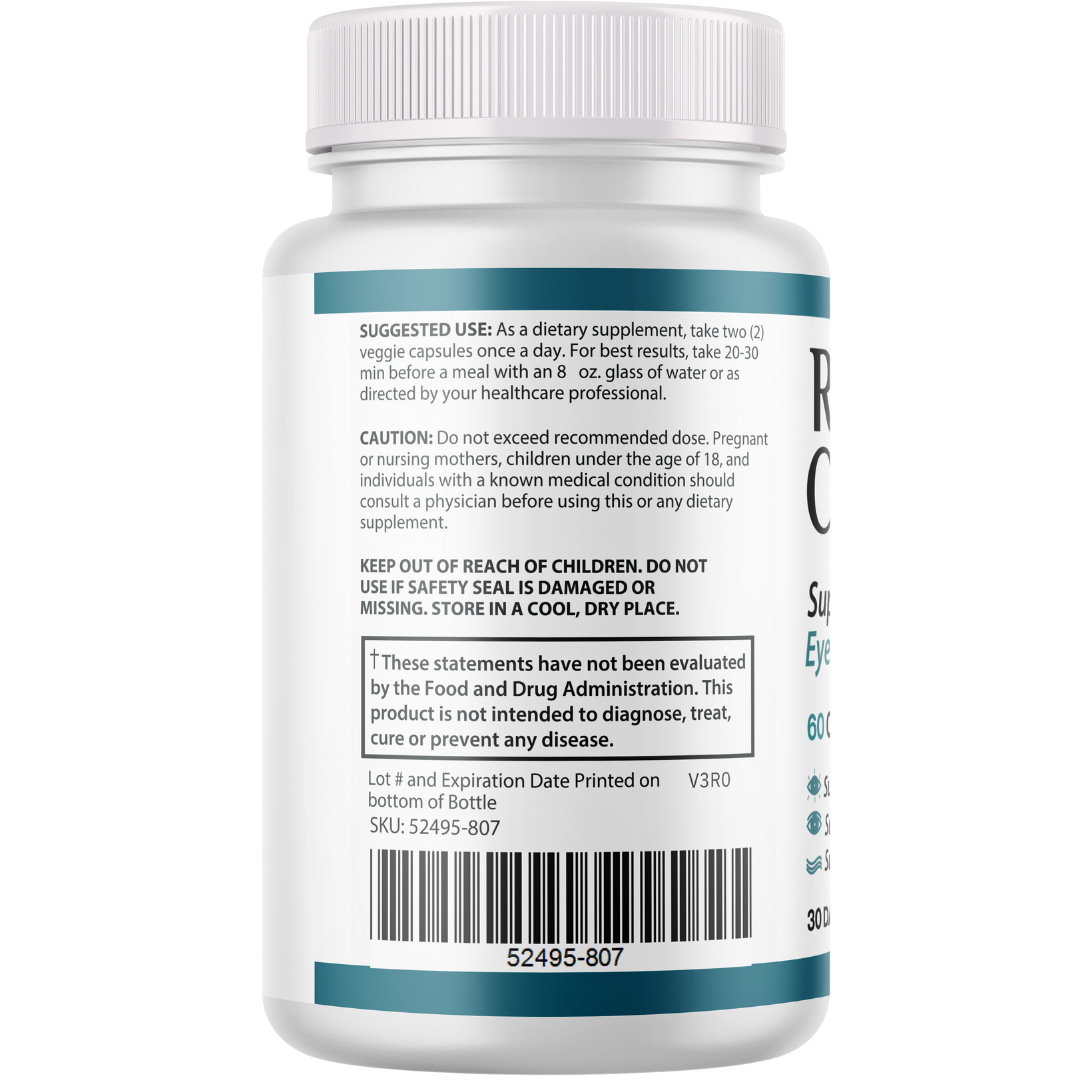 Retina Clear Capsules, RetinaClear Eye Health Support 60 Capsules