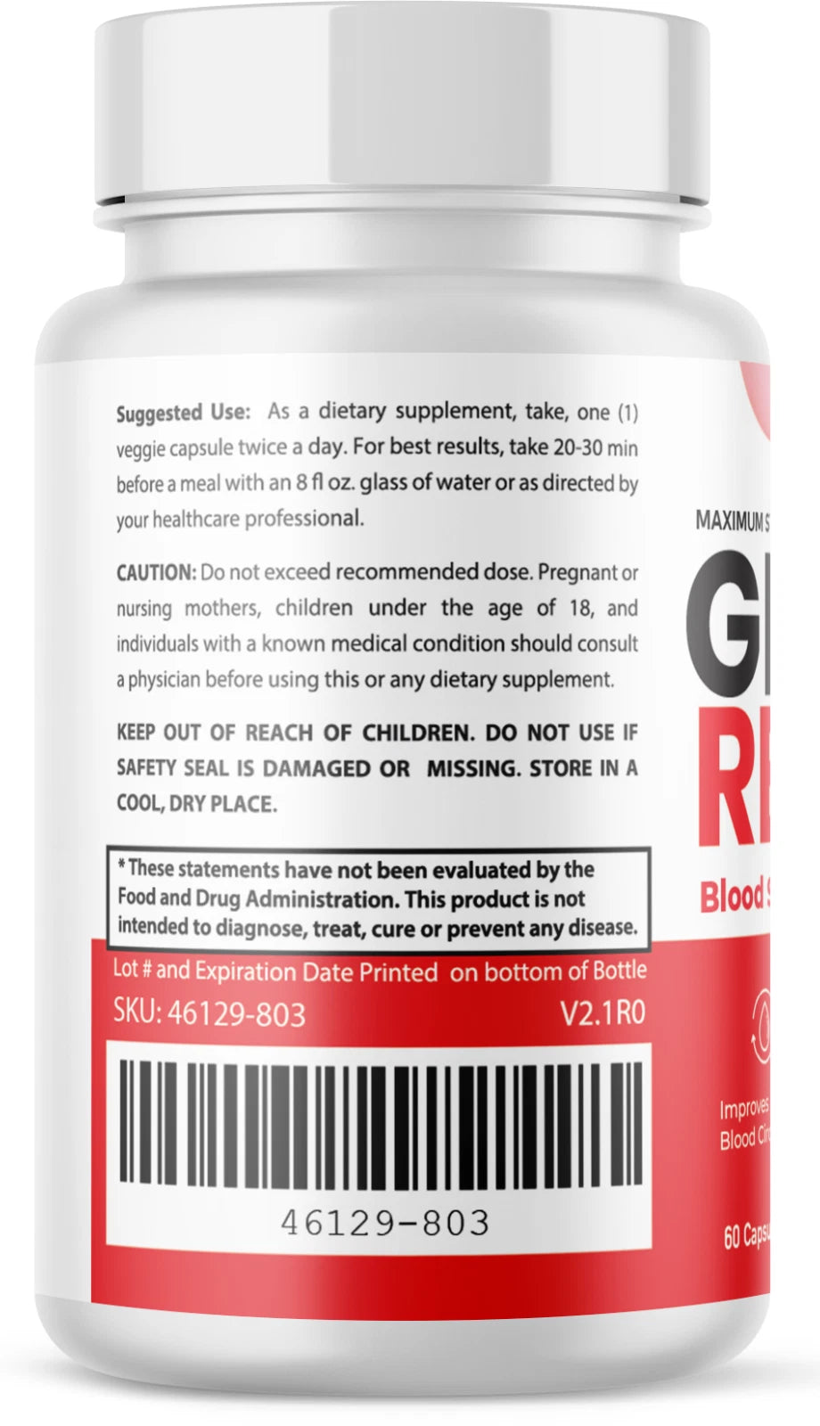 Gluco Revive Blood Sugar Health Support - 60 Capsules