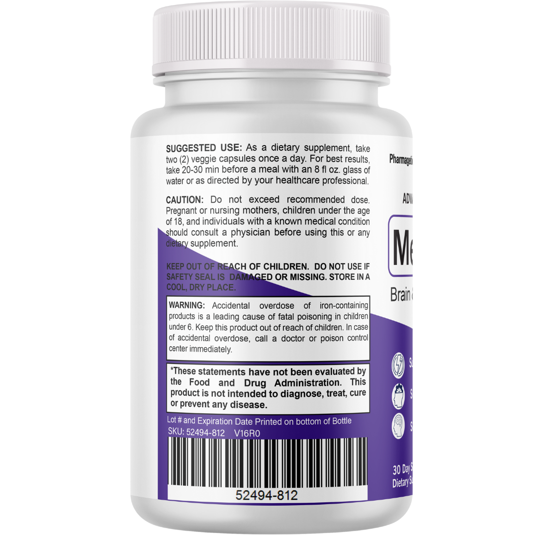 Memo Tril Brain Health Support Supplement 60 Capsules