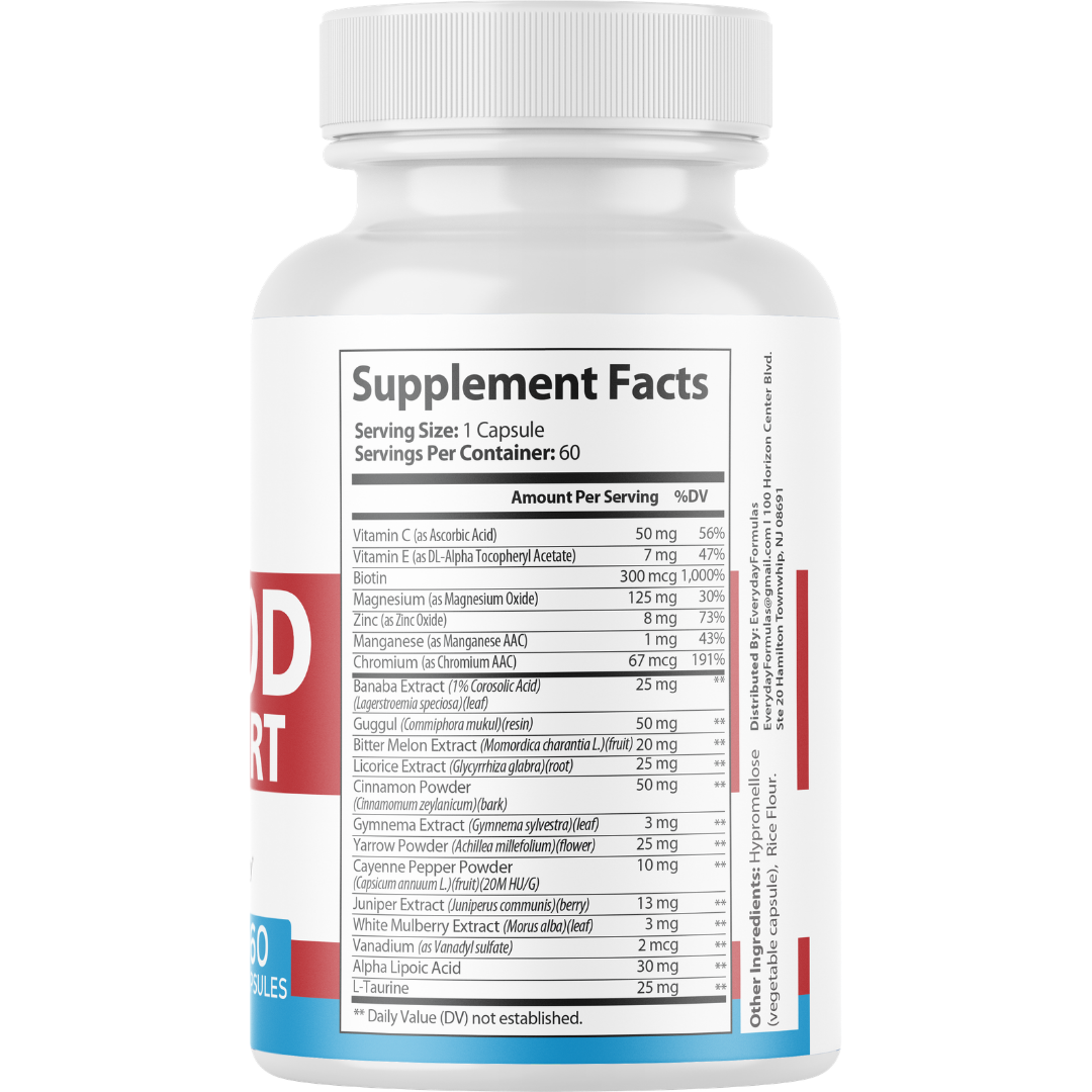 Trusted Relief Blood Support for Managing Sugar & Pressure Levels 60 Capsules