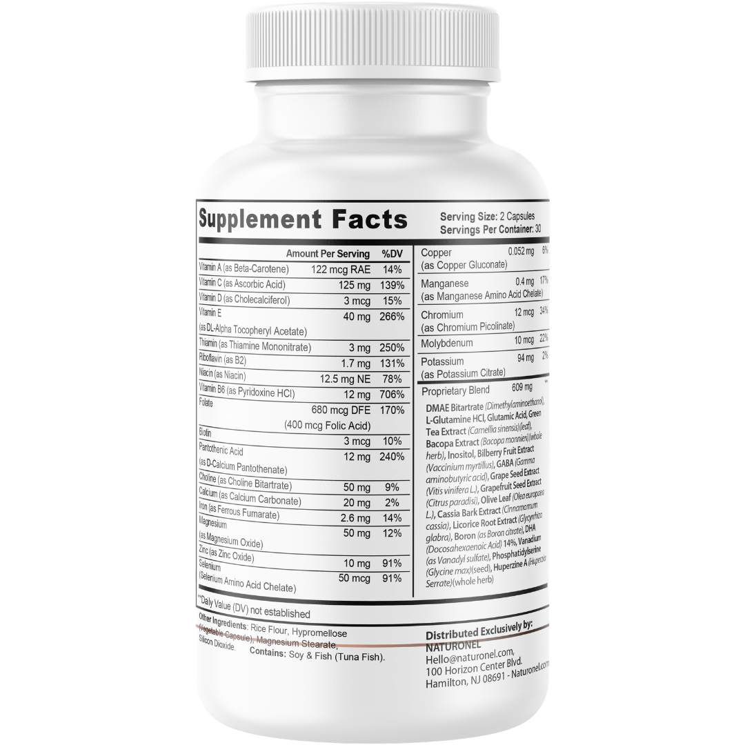VapoCept (2 Pack) Brain Health Supplement – Nootropic Formula with DMAE, Bacopa, Green Tea & GABA for Memory, Focus, Mental Clarity & Cognitive Performance