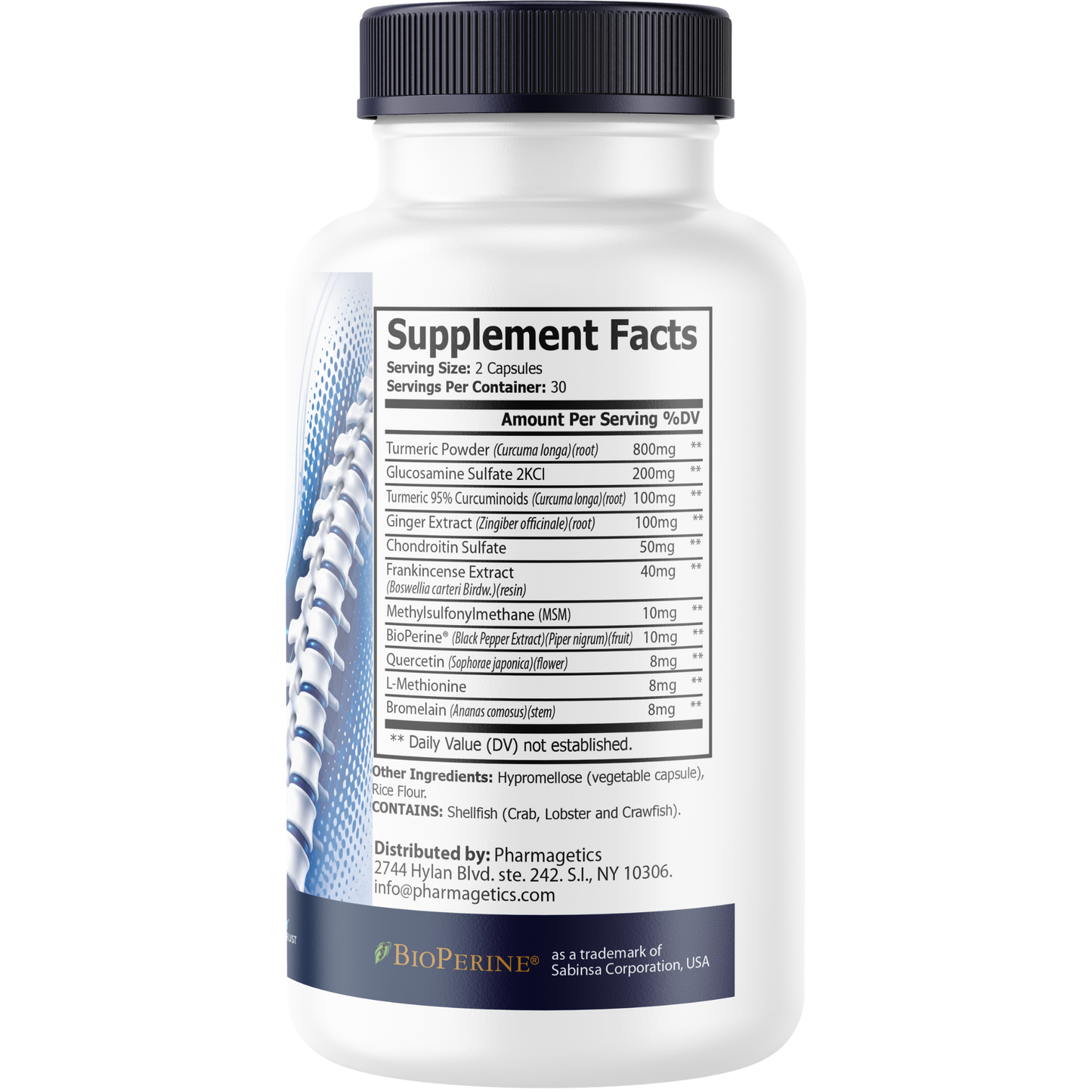 Sciatica Pro+ (2 Pack) Advanced Nerve Support Supplement with Turmeric, Glucosamine, Chondroitin, Boswellia, MSM, Ginger & BioPerine®, Joint & Nerve Health Formula
