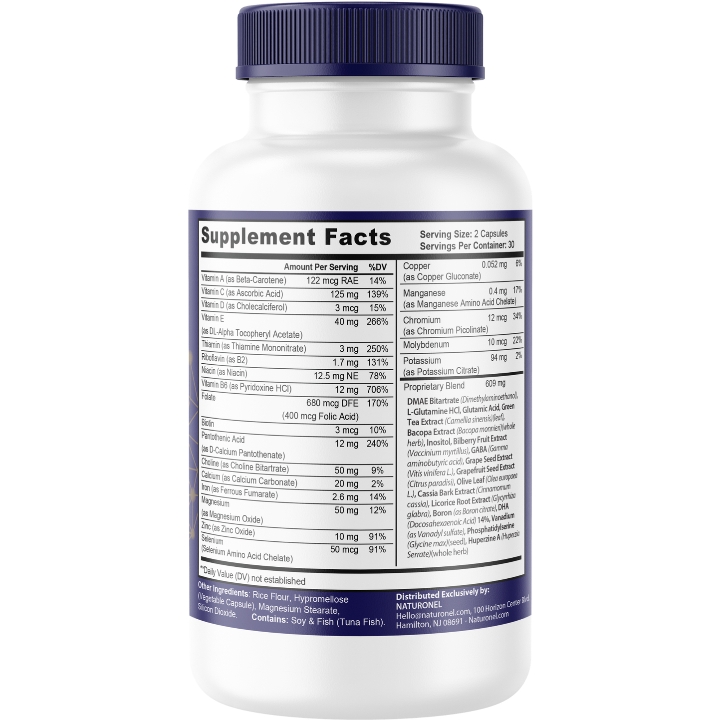 MAROBRAIN (2 Pack) Brain Supplement – Advanced Nootropic Formula with DMAE, Bacopa, Huperzine A, GABA, DHA, L-Glutamine & Essential Vitamins – Memory, Focus & Mental Clarity Support